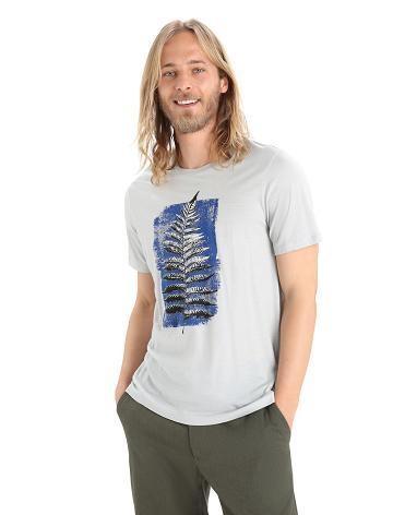 Ether Icebreaker Merino Tech Lite II Short Sleeve Fern Imprint Men's T Shirts | AU 1188BEXC